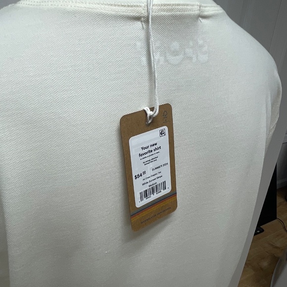 Marine Layer White Sunset Stripe Air Crew Graphic Tee - Size M - NEW With Tags. - Picture 4 of 15
